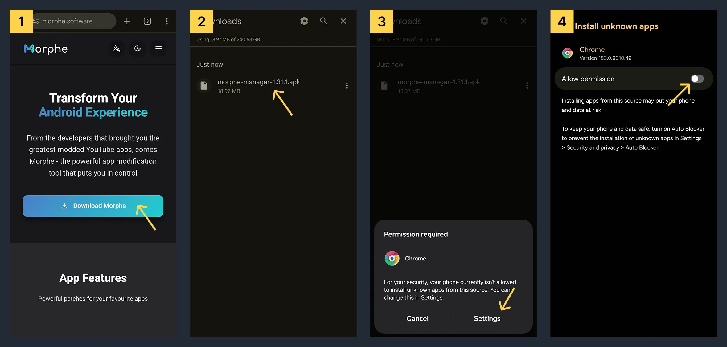 Download Morphe Manager APK from official website