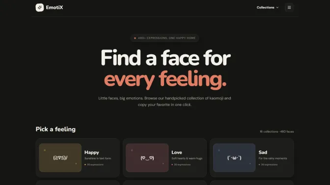 Screenshot of EmotiX