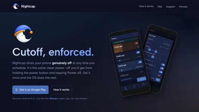 Screenshot of Nightcap