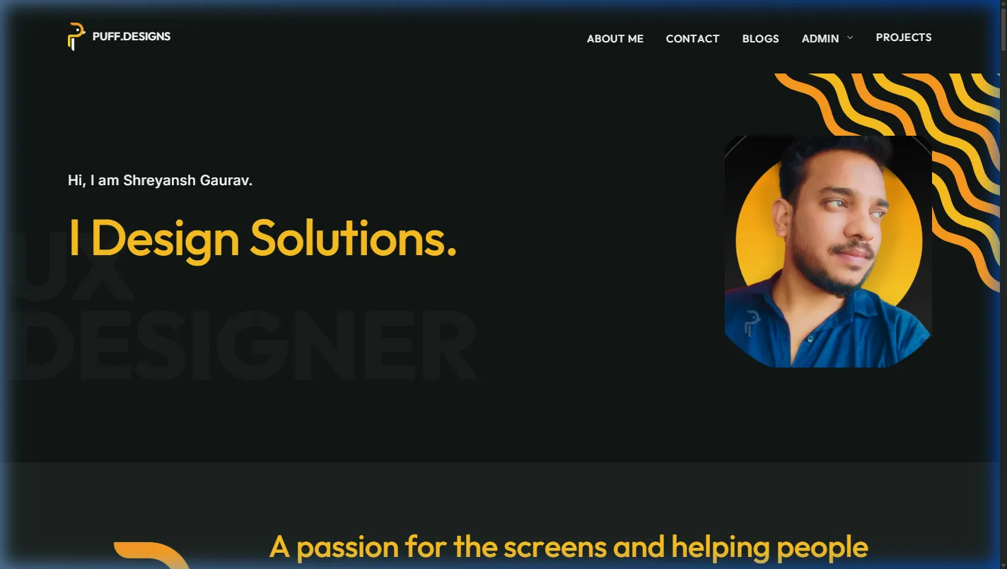 Screenshot of UI/UX Design Portfolio